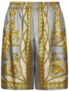 Versace Barocco Print Silk Shorts