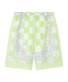 Versace Silk Medusa Shorts With Elastic Waistband In White
