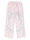 Versace Barocco-print Silk Trousers In Pink
