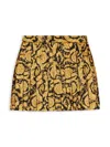 Versace Barocco-print Skirt In Yellow
