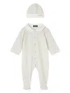 Versace Barocco-print Sleepsuit Set In Blue