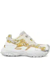Versace Barocco-print Sneakers In White