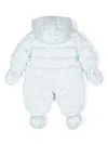 Shop Versace Barocco-print Snowsuit In Blue