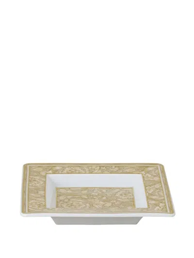 Versace Barocco-print Square Tray (14cm) In Neutral