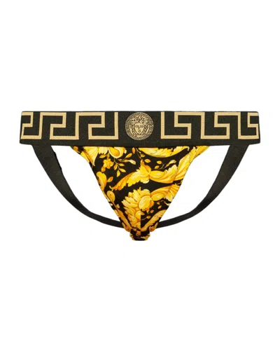 VERSACE VERSACE BAROCCO-PRINTED JOCKSTRAP