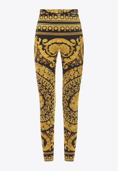 Versace Barocco Print Stretch Leggings
