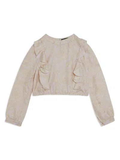 Versace Kids' Barocco-print Sweatshirt In Neutrals