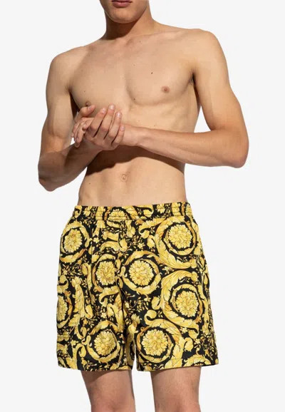 VERSACE BAROCCO PRINT SWIM SHORTS