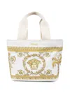 Versace Barocco-print Tote Bag In White