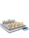 Versace Barocco-print Wood Chess Set (41cm X 41cm) In White