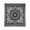 VERSACE BAROCCO PRINTED FRINGED KNITTED THROW BLANKET