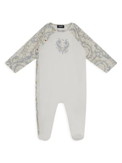 Versace Babies' Barocco Pyjamas In White