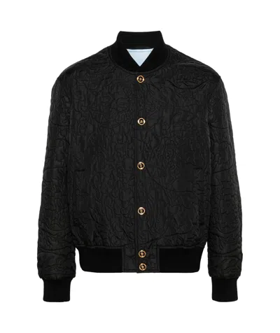 VERSACE VERSACE BAROCCO-QUILTED BUTTON-UP BOMBER JACKET