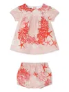 Versace Sea Life-print Dress Set In Pink
