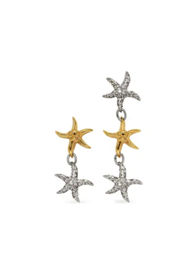 Versace Barocco Sea Drop Earrings In 银色