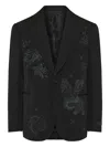 Versace Barocco Sea Embroidered Jacket In Black