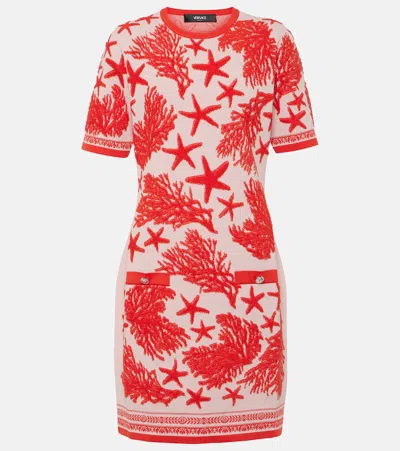 VERSACE BAROCCO SEA JACQUARD MINIDRESS