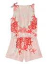 Versace All-over Sealife-print Jumpsuit In Pink