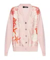 Versace Panelled V-neck Cardigan In Pink