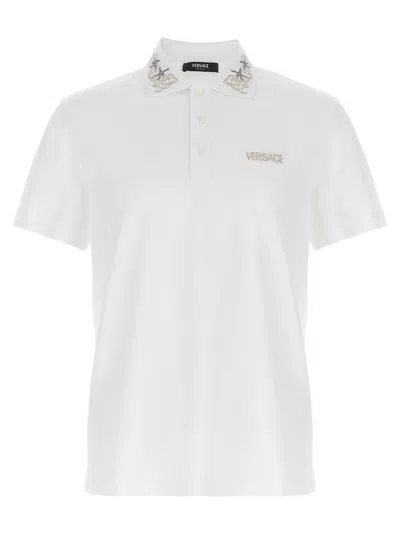 Versace Barocco Sea Polo In White