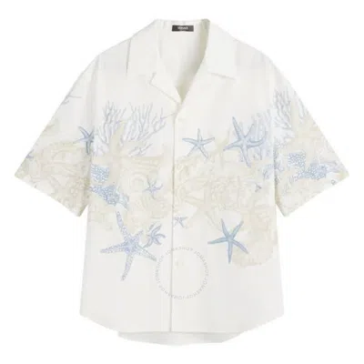 VERSACE VERSACE BAROCCO SEA PRINT COTTON POPLIN SHIRT