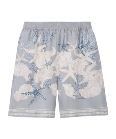 VERSACE VERSACE BAROCCO SEA PRINTED ELASTICATED WAISTBAND SHORTS