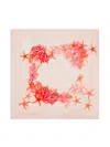 Versace Barocco Sea-print Fine-knit Scarf In Pink