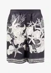 Versace Man Bermuda Shorts Man Black Bermuda Shorts In Black