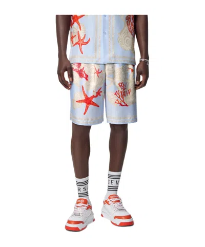 VERSACE VERSACE BAROCCO SEA PRINTED ELASTICATED WAISTBAND SHORTS