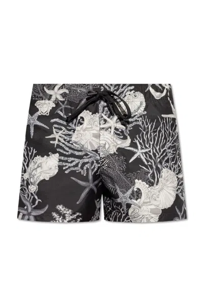 VERSACE VERSACE BAROCCO SEA PRINTED DRAWSTRING SWIM SHORTS