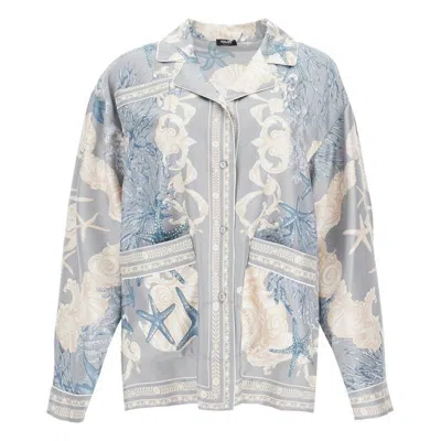 VERSACE VERSACE BAROCCO SEA SILK OVERSIZE SHIRT