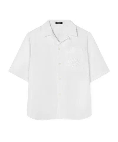 Versace Barocco Sea Silk Shirt In White+print