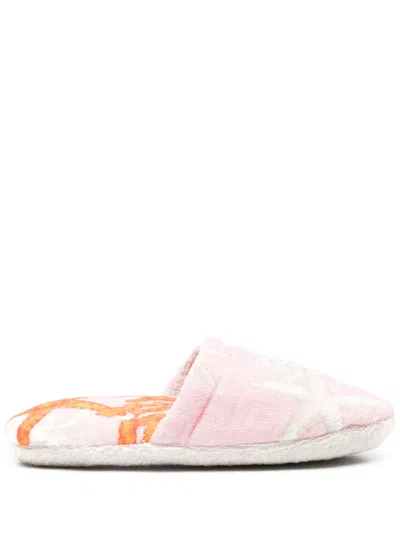 Versace Barocco Sea Slippers In Pink