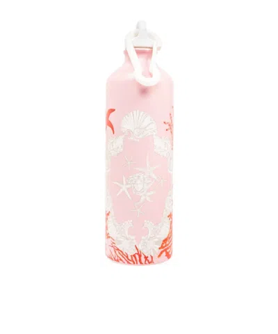 Versace Barocco Sea Water Aluminium Water Bottle In Pink