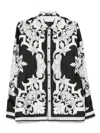 Versace Baroque Pattern Structured Collar Long Sleeves Shirt