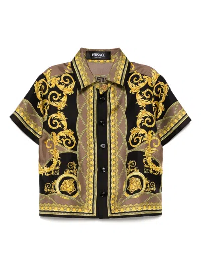 Versace Barocco Shirt In Black