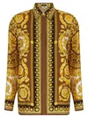 Versace Barocco Silk Shirt In Gold