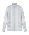 Versace Women's Printed Silk Shirt In White