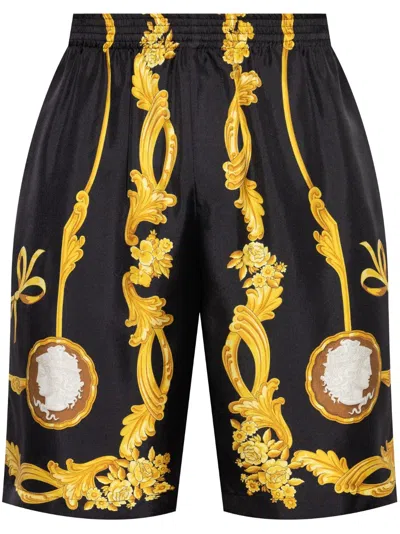 VERSACE CAMEO SILK SHORTS