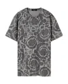 Versace Barocco Silhouette T-shirt In Gray