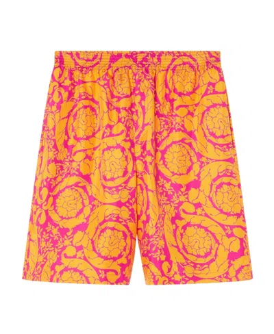 VERSACE VERSACE BAROQUE PATTERN STRAIGHT LEG SHORTS