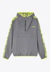 Versace Barocco Silhouette Track Jacket In Gray