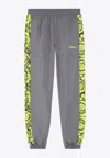 Versace Man Pants Grey Size L Polyester In Gray
