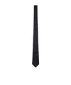 Versace Barocco Silk Tie In Black