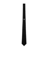 Versace Barocco Silk Tie In Black
