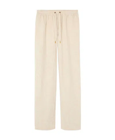 Versace Barocco Straight-leg Trousers In Nude