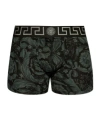 Versace Cotton Barocco Trunks In Black