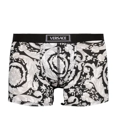 Versace Barocco Stretch-cotton Boxers In White