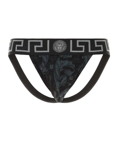 VERSACE VERSACE BAROCCO-PRINTED JOCKSTRAP