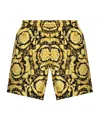 Versace Barocco-print Silk Boxers In Multicolor